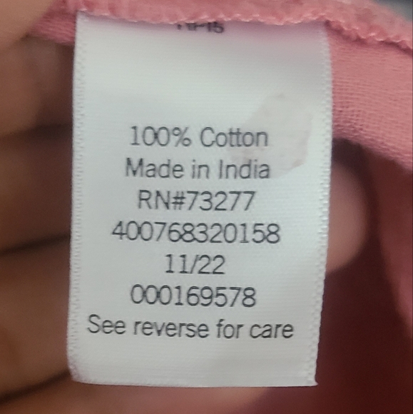 Pink Floral Spring Long Sleeve shirt with lace up front - Picture 5 of 5